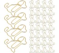 Metal Paper Clips Creative Dog Shaped 50pcs for Office Documents | Golden Finish, Portable Storage, for Photos, Reports, Scrapbooks and Bullet Journaling, Small