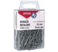 Metal Paper Clips Office Products 32 Mm in a Box 75 Pieces Silver/Small Office Accessories/Type-Metal/Kind-in a Box/Material-Metal/Colour-Silver/Size-32mm