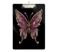 Metal Paperwork clipboard Luxurious Butterfly for Girls' Standard Hole for Nurses Home Contractor Size 9 x 12.5 Tablas para escribir