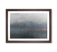 Metal Paradise in Abstract Framed Print | A2 Walnut Framed Wall Art | Ready to Hang | Abstract Fantasy Picture | Living Room Bedroom Lounge Office