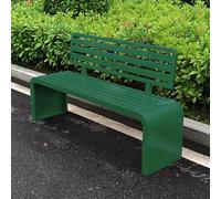 Metal Park Bench with Backrest, Steel Frame, Outdoor Seating for Porch, Patio, Garden, Lawn, Balcony, Capacity 1102 Lbs