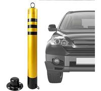 Metal Parking Post for Driveways, Removable Security Bollard with Lock, Sturdy Steel Traffic Cone, Galvanized Parking Barrier for Commercial Use, Heavy-Duty Parking Pole