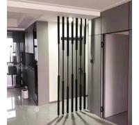 Metal Partition Columns for Room Division, Modern Privacy Screen with Square Slats, Floor to Ceiling Space Dividers