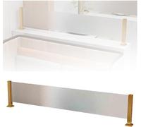 Metal Partition Panels with Frosted Glass Work Surface - Stylish Divider for Office & Dining Areas