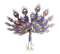 Metal Peacock Sculpture for Outdoor Gardens Elegant Craft to Enhance Your Garden's Visual Appeal (L)