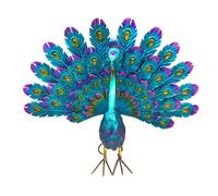 Metal Peacock Statue Garden Decor, Beautiful Metal Peacock Outdoor Statue, Realistic Animal Outdoor Statue For Yard Home Art Decor