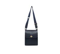Metal Pearl Bee Badge On The Flap Cross Body Bag JFY Blue One Size