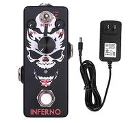 Metal Pedal Power Pack - EX-Inferno Metal Distortion Pedal + 9V 2A Guitar Pedal Power Supply Adapter