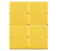 Metal Pegboard 16x20 inch Heavy Duty Wall Organizer for Home Garage Tool Storage 4pcs Yellow