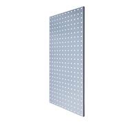 Metal Pegboard Tool Organizer Panel - 120x45cm Silver Grey Wall-Mounted Garage Storage with Hooks, Tool Management System for Efficient Equipment & Bin Organization