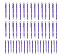 Metal Pen, 50x Click Writing Pen, 5.5x0.4 Inches Multi-Functional Pencil with Silver Clip, Stylish Office Pens, Stationery Accessory with Smooth Ink Flow, Professional Tool for Students