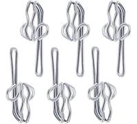 Metal Pencil Pleat Curtain Hooks Silver 20 Pack for Header Tape