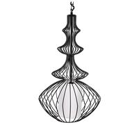 Metal Pendant Lamp Black KOLVA