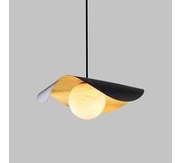 Metal Pendant Lamp Creative Single Head Imitation Marble Chaner Black E14 Lighting Fixture Adjustable Drop Pendant Lights for Restaurant, Study, Wedding Room, Children Room Surprise Gift