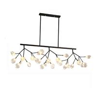 Metal Pendant Light Branch Adjustable Height Ceiling Light Hand Blow Glass Shade Molecule Chandelier,G4 Nordic Chandelier, Sputnik Firefly Chandelier-27 head of gold Scrub Household faucets