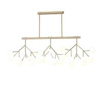 Metal Pendant Light Branch Adjustable Height Ceiling Light Hand Blow Glass Shade Molecule Chandelier,G4 Nordic Chandelier, Sputnik Firefly Chandelier-27 head of gold Scrub Household faucets