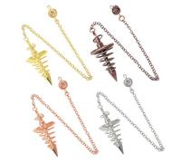 Metal Pendulum for Dowsing Divination - Spiral Copper Cone Detector Having Electroplated Finish 41.5 Mm X 21 Mm 11 G - Includes 17.5 Centimeters Chain - Silver/Bronze/Gold/Rose Gold(Rose Gold)