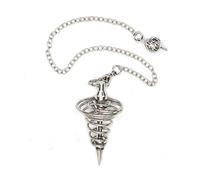 Metal Pendulum Pendulo Pendulums For Dowsing Healing Pyramid Pendant Necklace Women Men Spiral Pendule Reiki Amulet 1Pcs (Color : 2)