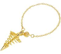 Metal pendulum spiral Bronze Gravity Concentration Amulet pendant necklace,Golden Fashion Book