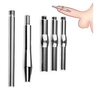 Metal Penis Plug Catheter Plug Masturbation Rod Prostate Smooth Urethral Dilator Masturbation Rod Sex Urinary Dilator Urethra Flat Chastity Lock Accessories Hollow