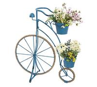 Metal Penny Farthing Bicycle Plant Stand Garden Planter Holds 2 Plant Pots Garden Bike Flower Pot GIFT,Blue