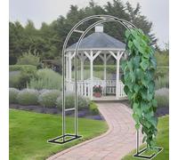 Metal Pergola Arbor Trellis for Climbing Plants Outdoor Garden Arch for Weddings & Parties Decorative Wide Arch 7.8x7.2FT & 4.5x7.3FT Options