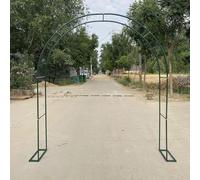 Metal Pergola with Easy Assembly Base Large Garden Arch for Weddings & Climbing Plants Green Color Size: 200W x 230H cm Ideal for Outdoor Decor
