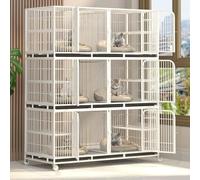 Metal Pet Playpen for Cats and Small Animals, Durable Breeding and Foster Cage with Partition, Ideal for Home and Pet Shop Use