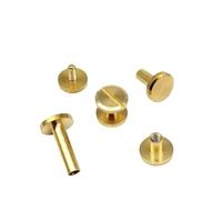 Metal Phillips Head Post Nail, 10pcs Solid Brass Rivets 3-25mm for Leather Craft(Flat Head 10pcs,10mm)
