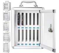 Metal Phone Locker with 12 Numbered Locks - Secure Storage Box for Classroom Workplace Exams & Offices - Durable Silver for Factories & Events