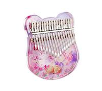 Metal Piano Keys Kalimba Thumb Piano Crystal Acrylic Clear Sound Quality, for Music Enlightenment, Music Teaching Finger Piano(Purple,17keys)