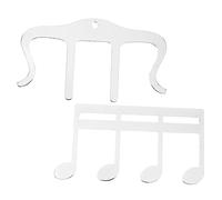 Metal Piano Score Clip 2pcs M-shaped Sheet Music Holder | Silver Finish, Music Books and Text Books, Reading or Instrument Practice, Easy to Use