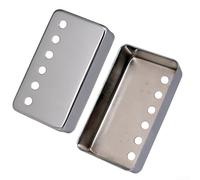 Metal Pickup Cover Humbucker Type for LP Style Electric Guitar with 50mm and 52mm Pole Spacing Suitable for Repair (50mm silver)