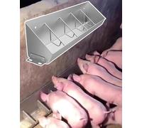 Metal Pig Feeder 5 8 10 Hole, Heavy Duty Hog Feeders Trough for Farm Livestock, No Waste Baby Pigs Feeding Pan, Cattle Pig Bowl Easy Installation(5 Card Slots)