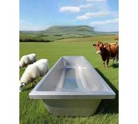 Metal Pig Feeder Waterproof for Outside Farm, Large Livestock Hay Feeder for Guardian Dog Alpacas, Cattle Sheds Feed Pan Bowl for Livestock(Without stand,19.6in(1.6ft))