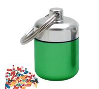 Metal Pill Container Keychain - Portable Watertight Organizer, Sponge Pad Medicine Storage Case, Compact Outdoor Box | Medication Storage for Travel Camping Hiking Backpacking