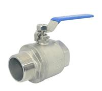 Metal Pipe Ball Valve, Brass 304 Stainless Steel Two Piece Ball Valve Female Male Thread 1/4-2 Inch 1pc(1/4")