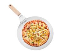 Metal Pizza Table for Kitchen - Non-Stick Shovel with Wooden Handle, for Kitchen Home Restaurant BBQ Oven Pizza and Outdoor Service