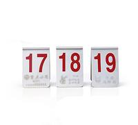 TONGDY Metal Place Cards, Tent Style table number stands, Stackable Place Cards, for Restaurants Cafes Bars Wedding (Size : 1-20)