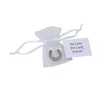 Metal Planet Ltd Pewter Horseshoe Pocket Charm with Gift Bag & Card