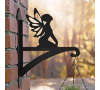 Metal Plant Hangers, Outdoor Hanging Basket Bracket, Wall Mounted Plant Hooks, for Plants, Bird Feeders, Wind Chimes, Lanterns(Fairy 6)