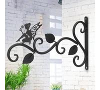 Metal Plant Hangers, Outdoor Hanging Basket Bracket, Wall Mounted Plant Hooks, for Plants, Bird Feeders, Wind Chimes, Lanterns(Fairy 1)