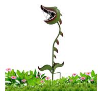 Metal Plant Stake, Carnivorous Garden Sculpture, Whimsical Yard Decor