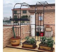 Metal Plant Stand, Garden Support for Anti-Tip Stability, Outdoor Flower Pot Holder for Yard, Patio & Lawn - Black (W60xH240CM / 2.0x7.9ft)