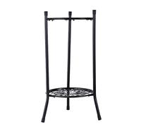 Metal Plant Stand Indoor | 2 Tiers Tall Outdoor Wrought Iron Plant Stands - Heavy Duty Corner Display Rack, Flower Pot Shelf Planter Holder Art Decor for Home Garden Office