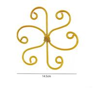 Metal Plant Support Frame Set, 5-Pack for Flowers, Vegetables & Climbing Plants - Anti-Tipping, Sturdy Outdoor Garden Stake with Green/Gold Finish(A Gold 16.5cm)