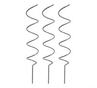 Metal Plant Support Stake for Climbing Plants - 43 cm Galvanized Iron Flower Rack with Spiral Bracket Set (3 pcs), Rust-Resistant Vertical Grow Aid for Roses, Clematis & Tomatoes(A)