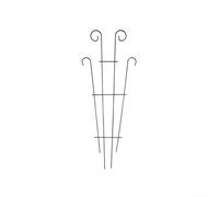 Metal Plant Trellis for Climbing Plants, Rust-Resistant Iron Garden Support Stake for Pots, Walls, Fences, Fan Shape Design for Ivy, Roses, Beans, Peas, Grapes, (s black)