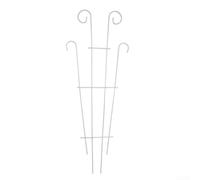Metal Plant Trellis For Climbing Plants With Rust Resistant Coating Fan Shaped Garden Support Stake For Ivy Roses Beans Peas Grapes Clematis Jasmine And Potted Vegetables Outdoor Decor Black(White)