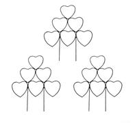 Metal Plant Trellis System With Stackable Components For Flexible Configuration To Support Climbing Vegetables And Flowers(30 * 35cm*Black)